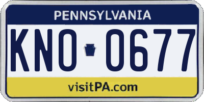 PA license plate KNO0677