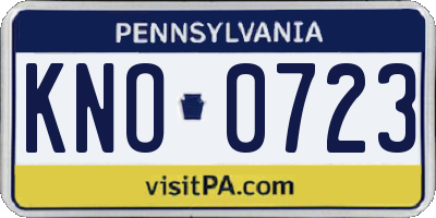 PA license plate KNO0723