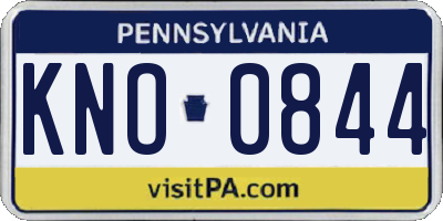 PA license plate KNO0844