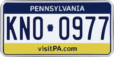 PA license plate KNO0977