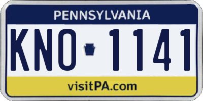 PA license plate KNO1141