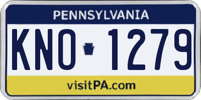 PA license plate KNO1279