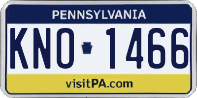 PA license plate KNO1466