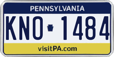 PA license plate KNO1484