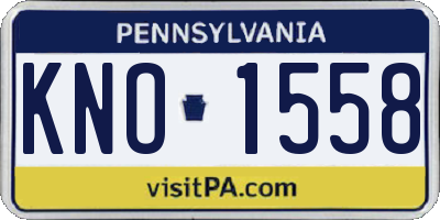 PA license plate KNO1558
