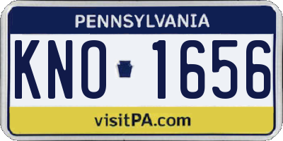 PA license plate KNO1656