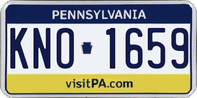 PA license plate KNO1659