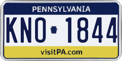 PA license plate KNO1844