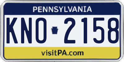 PA license plate KNO2158