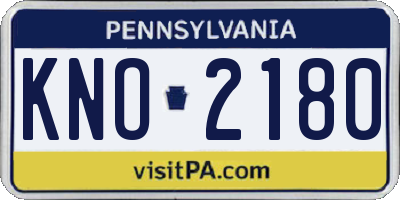 PA license plate KNO2180