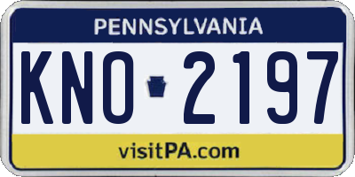 PA license plate KNO2197