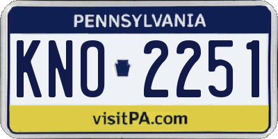 PA license plate KNO2251