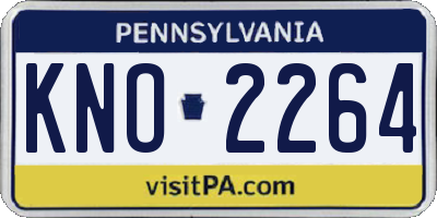 PA license plate KNO2264