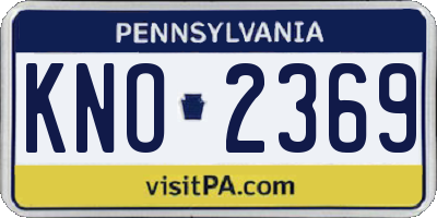 PA license plate KNO2369