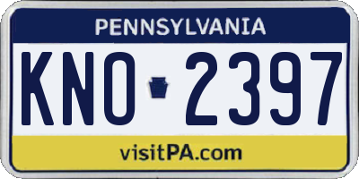 PA license plate KNO2397