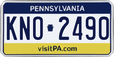 PA license plate KNO2490