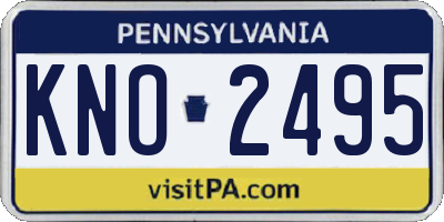 PA license plate KNO2495