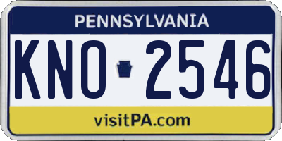 PA license plate KNO2546