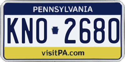 PA license plate KNO2680