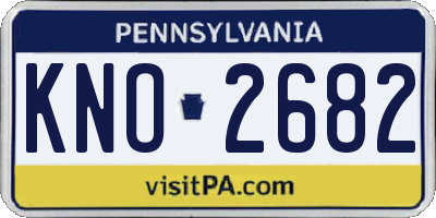 PA license plate KNO2682