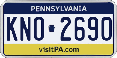PA license plate KNO2690
