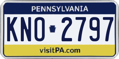 PA license plate KNO2797