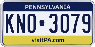 PA license plate KNO3079