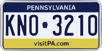 PA license plate KNO3210