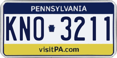 PA license plate KNO3211