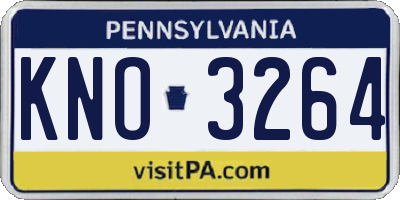 PA license plate KNO3264