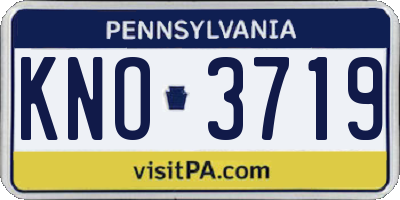 PA license plate KNO3719
