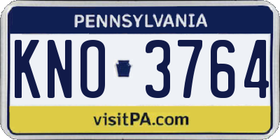 PA license plate KNO3764