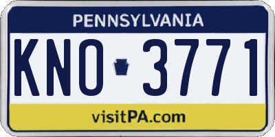 PA license plate KNO3771