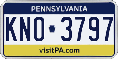 PA license plate KNO3797