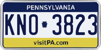 PA license plate KNO3823