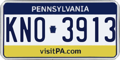 PA license plate KNO3913