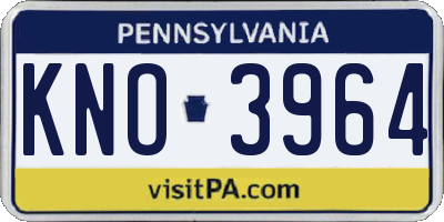 PA license plate KNO3964