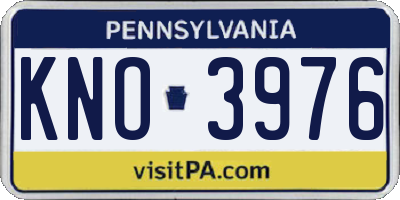 PA license plate KNO3976