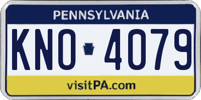 PA license plate KNO4079