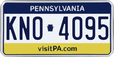 PA license plate KNO4095