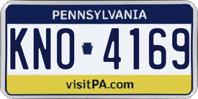 PA license plate KNO4169