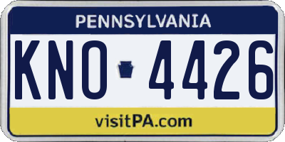 PA license plate KNO4426