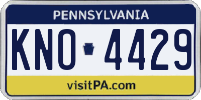 PA license plate KNO4429