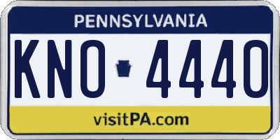 PA license plate KNO4440