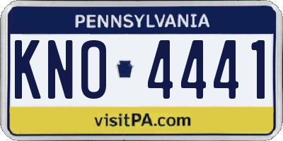 PA license plate KNO4441