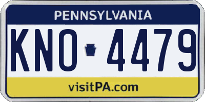 PA license plate KNO4479