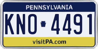 PA license plate KNO4491