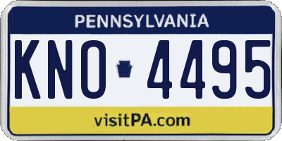 PA license plate KNO4495