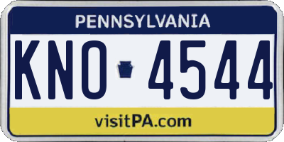 PA license plate KNO4544