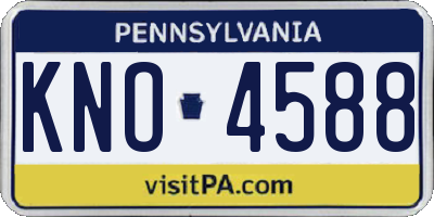 PA license plate KNO4588